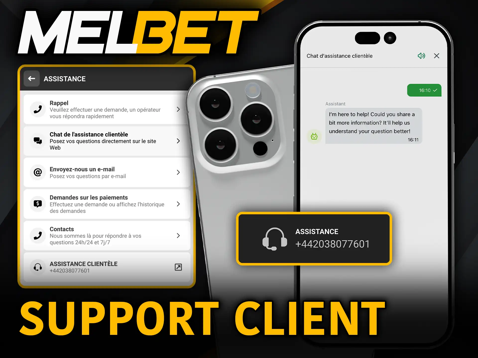 Support client Melbet obtiens de l’aide à tout moment.