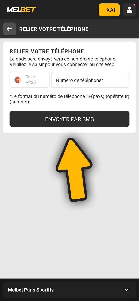Activer ton numéro et débloquer les bonus Melbet.