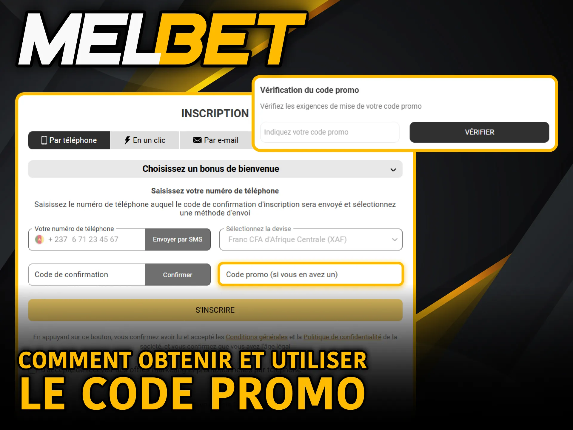 Melbet guide les joueurs du Cameroun pour activer codes.