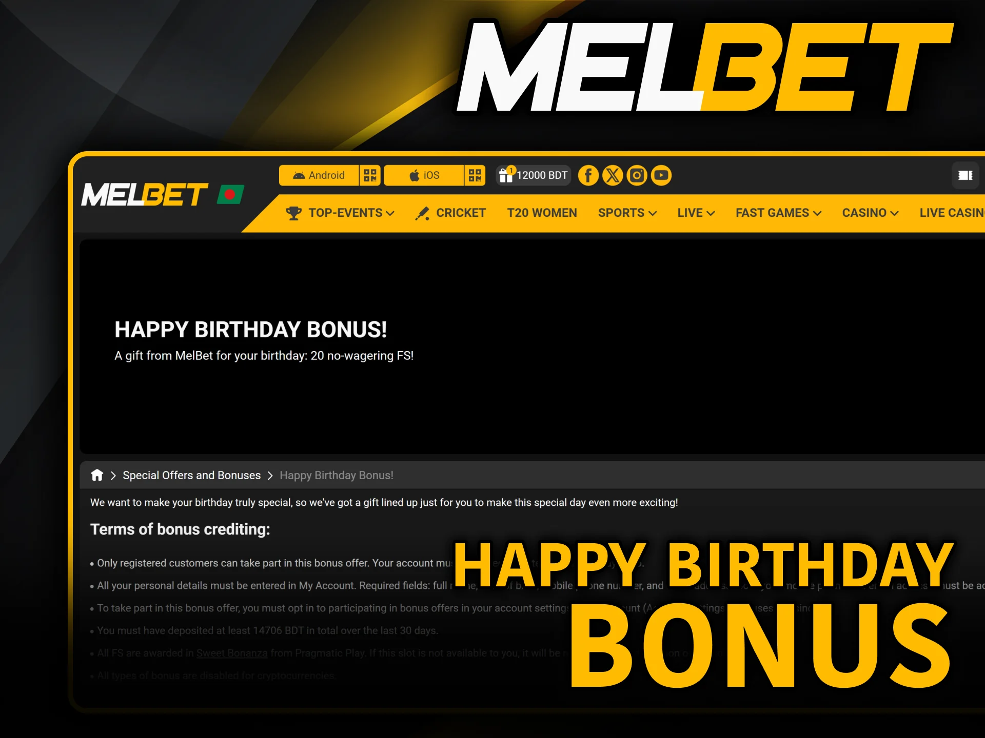 Receive a personalized festive gift as part of Melbet Bonuses.